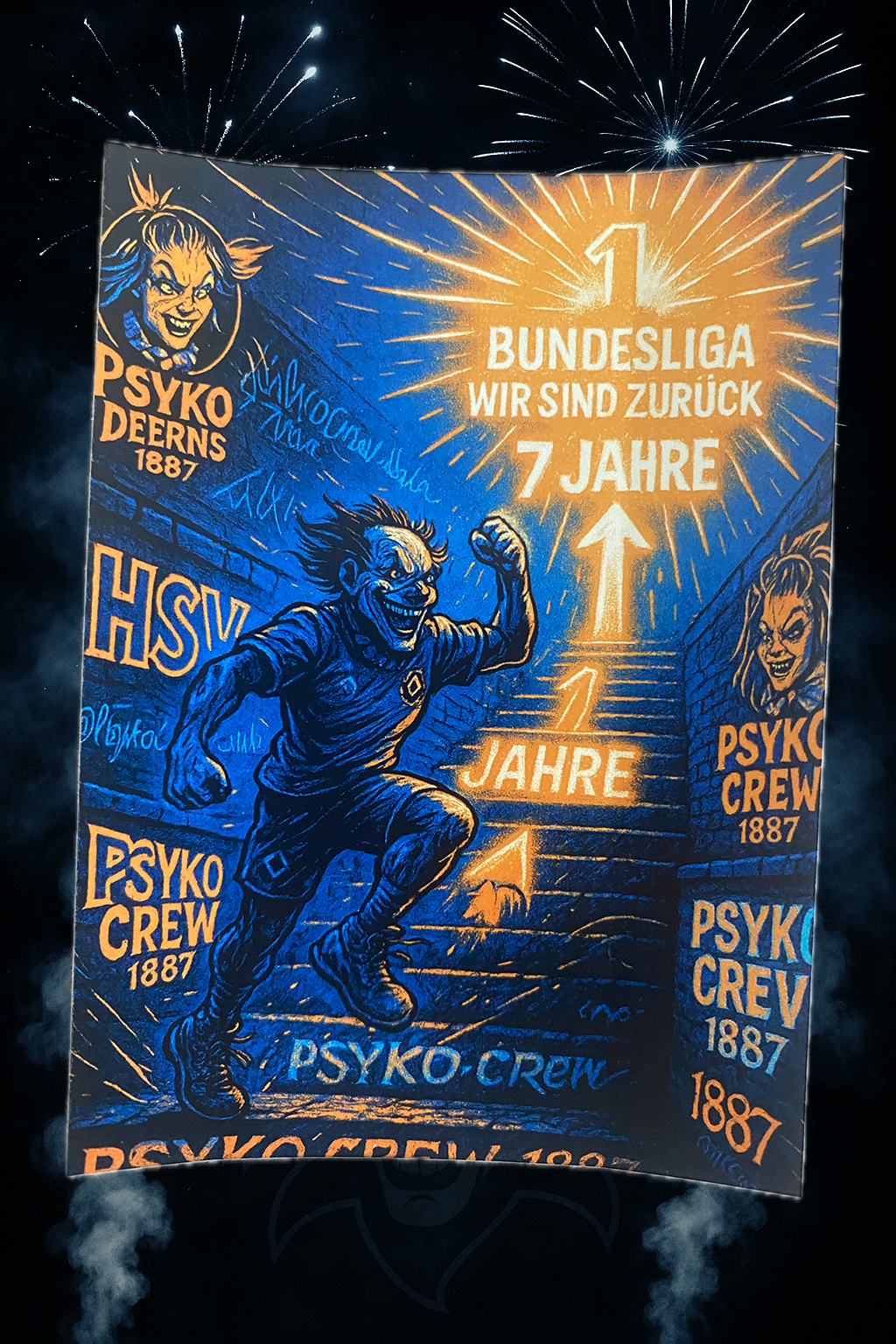 🔥 AUFSTIEG – PSYKO CREW 1887 AUFKLEBER | 7 JAHRE VIBE