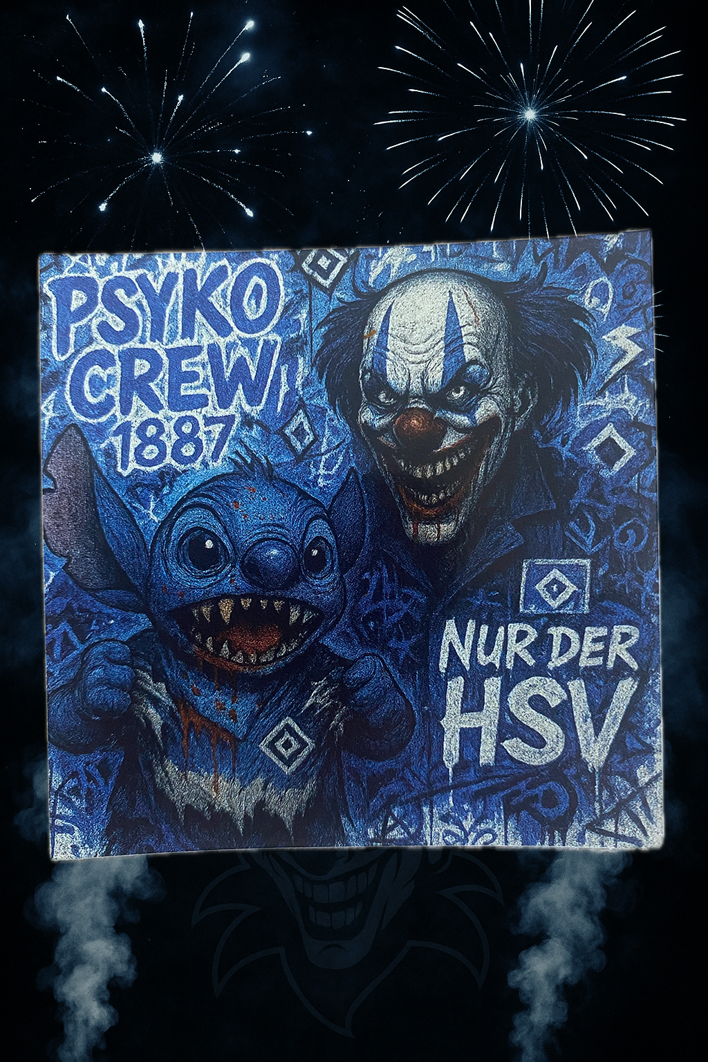⚡ STICH HELL – PSYKO CREW 1887 AUFKLEBER 50 STK